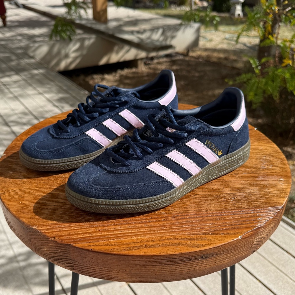 Adidas Navy and Pink Spezial Sneakers